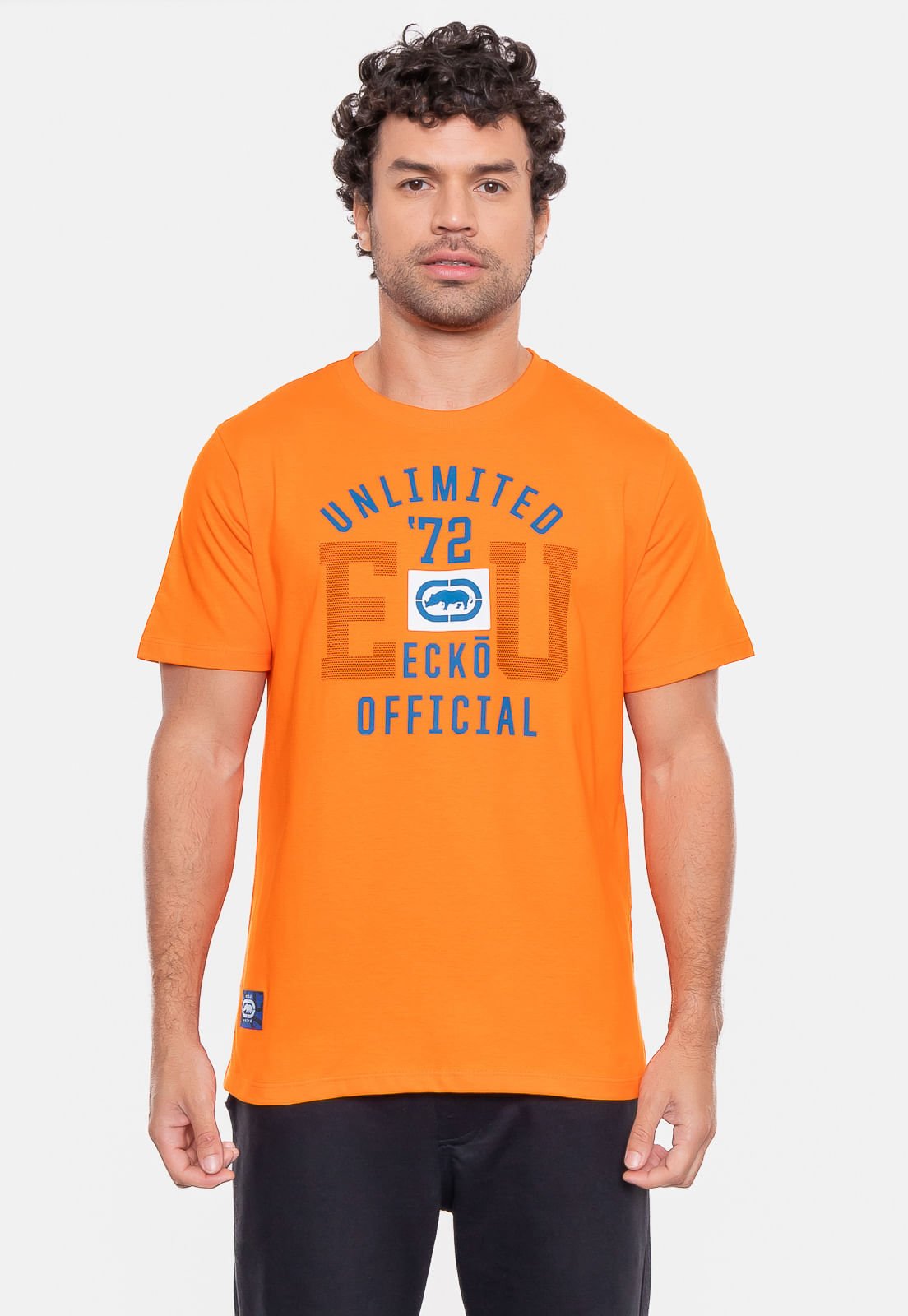 Camiseta Ecko Estampada Laranja