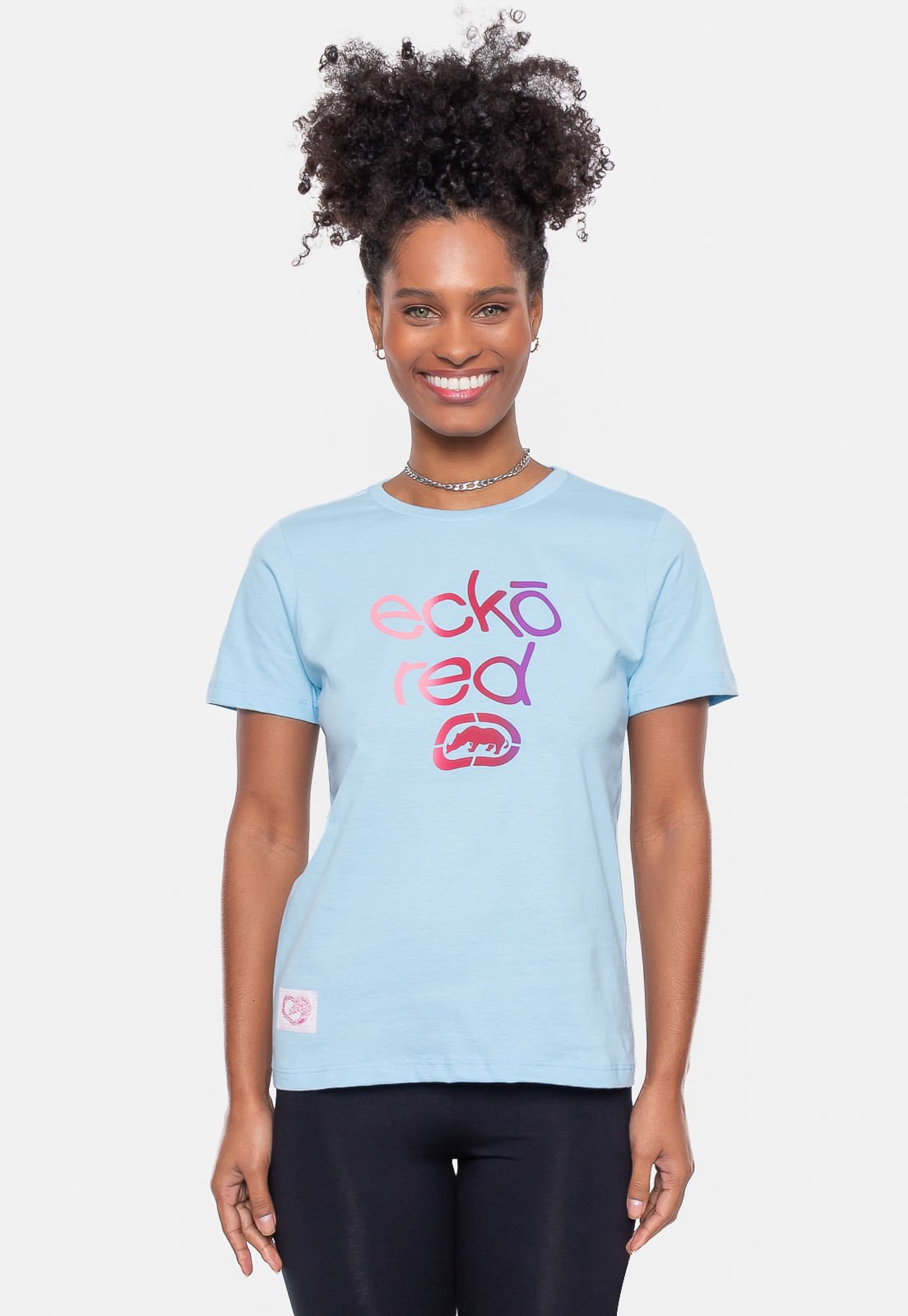Camiseta Ecko Feminina Estampada Azul Azul 1