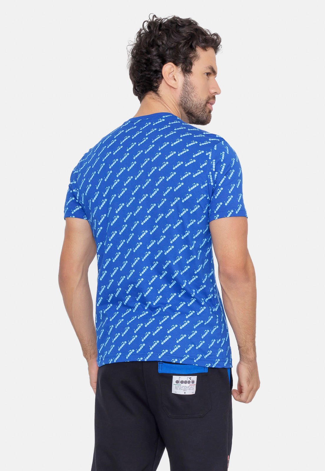 Camiseta Diadora Full Logo Azul Royal Azul 2