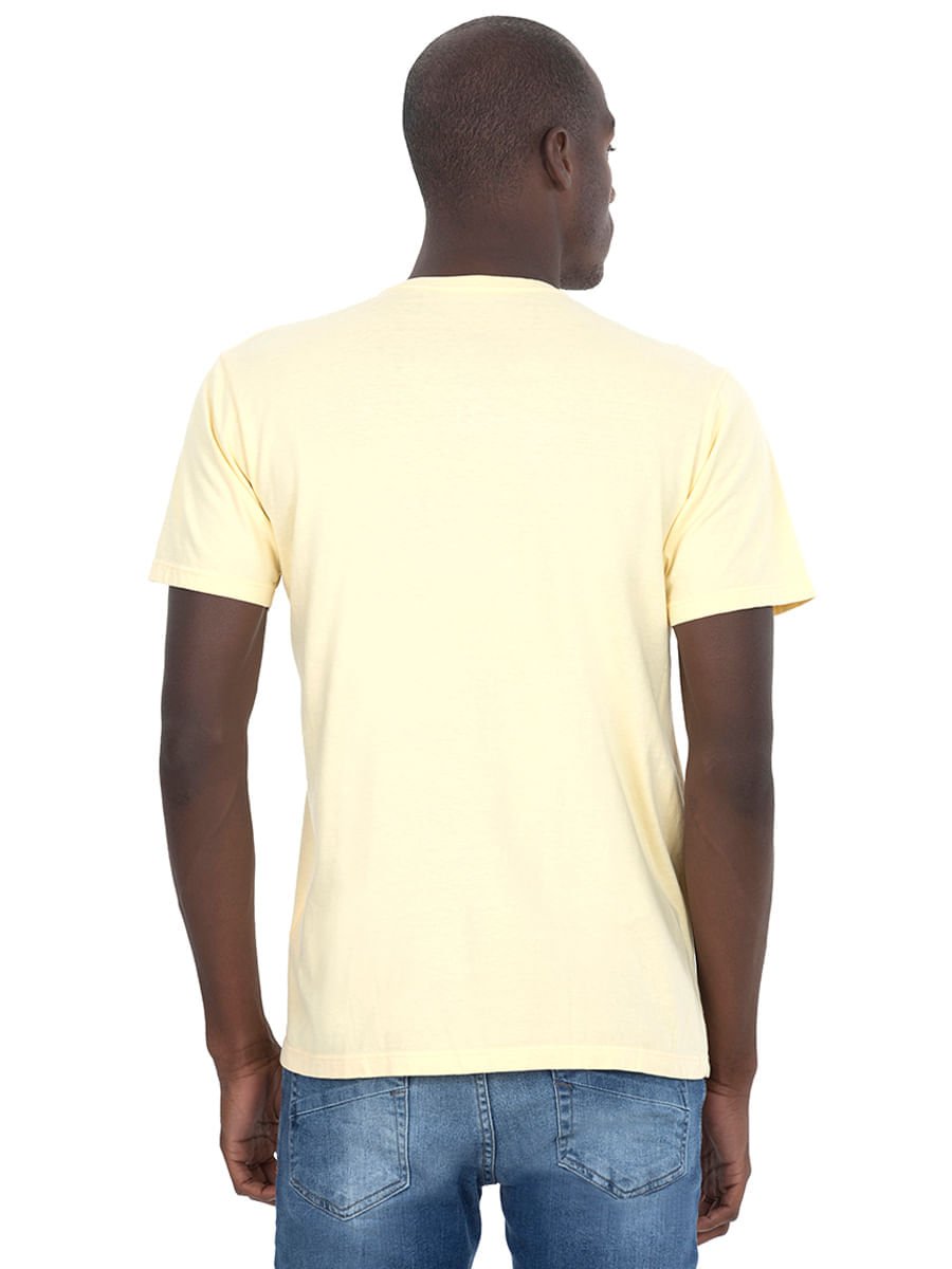 Camiseta Masculina Lavada Polo Wear Amarelo 012104070028
