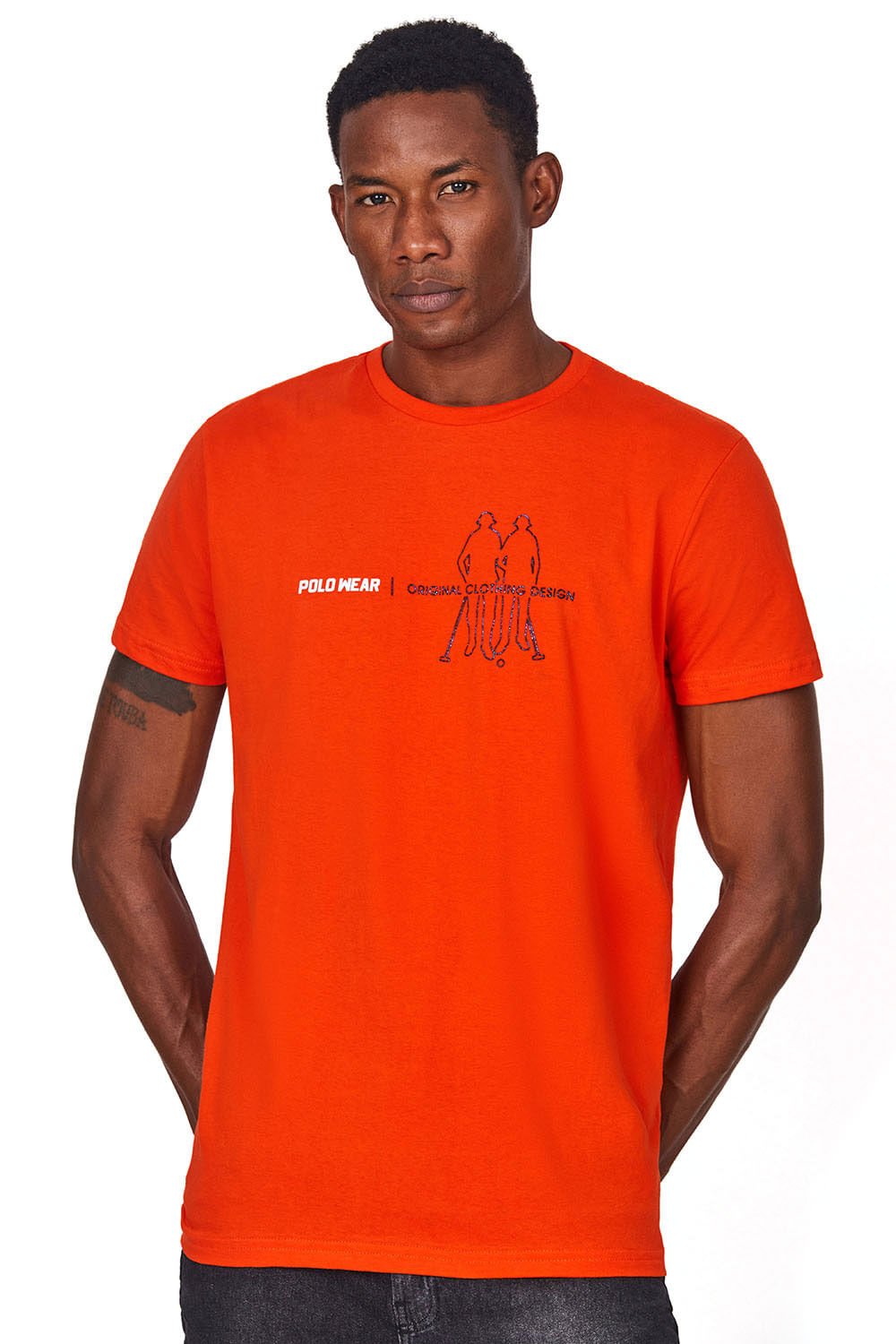 Camiseta Clothing Design Polo Wear Vermelho Médio