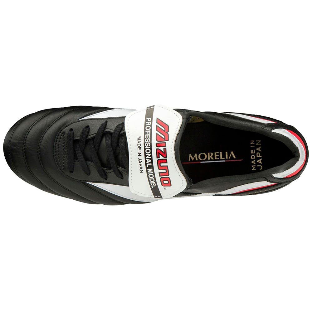 Chuteira de Campo Mizuno Morelia Japan II Masculina Preto/Branco/Vermelho 3