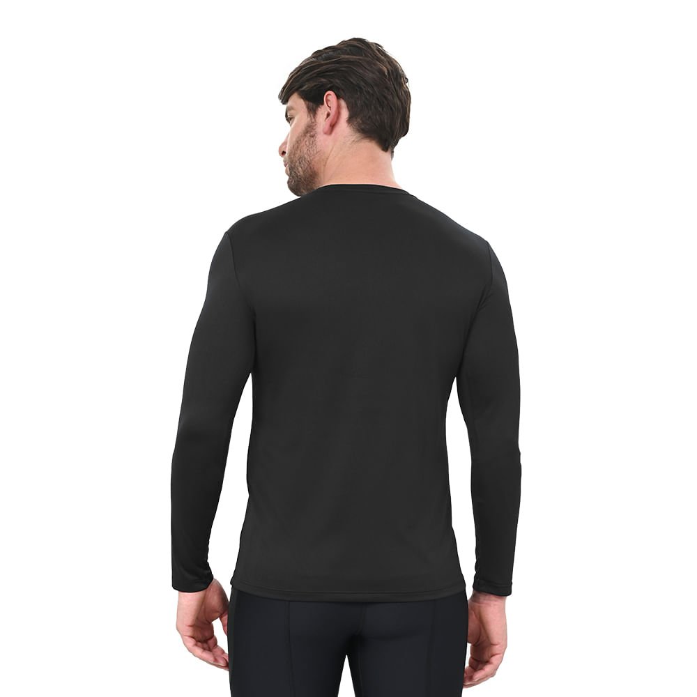 Camiseta de Corrida Manga Longa Masculina Mizuno Nirvana Preto 3