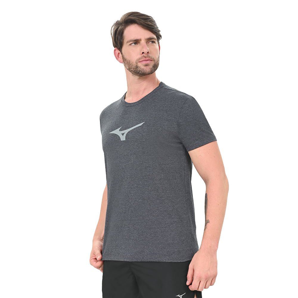 Camiseta Casual Masculina Mizuno LifeStyle Cinza 2
