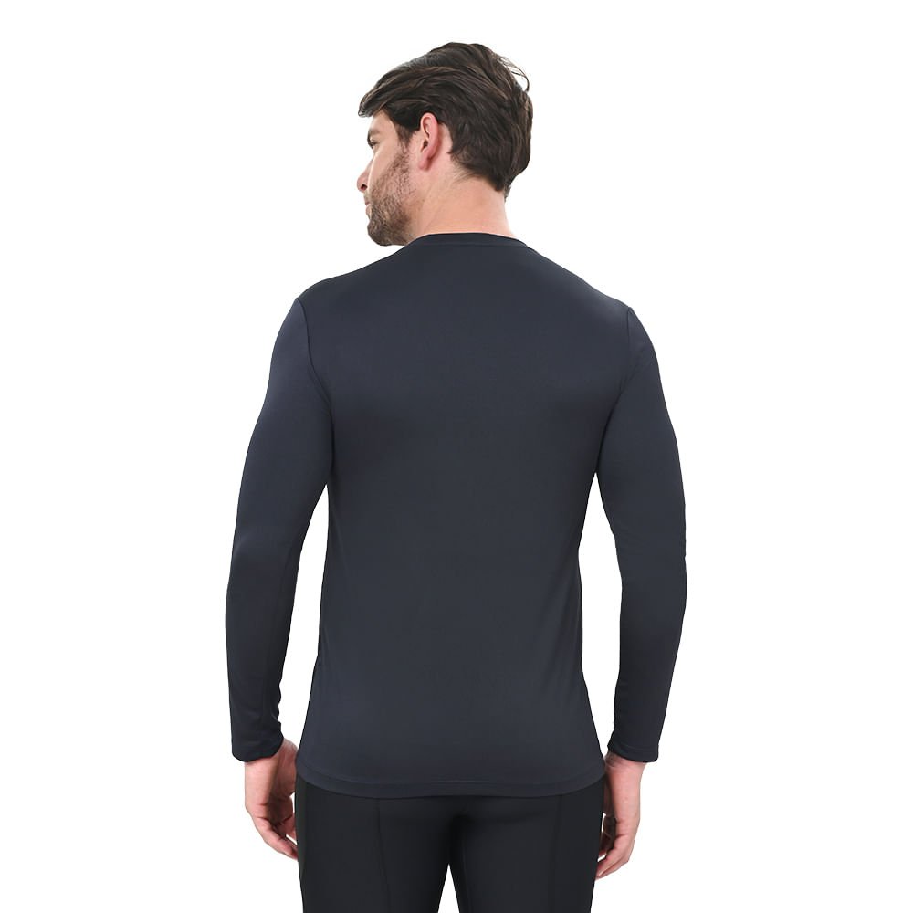 Camiseta Manga Longa de Corrida Masculina Mizuno Nirvana Azul 3