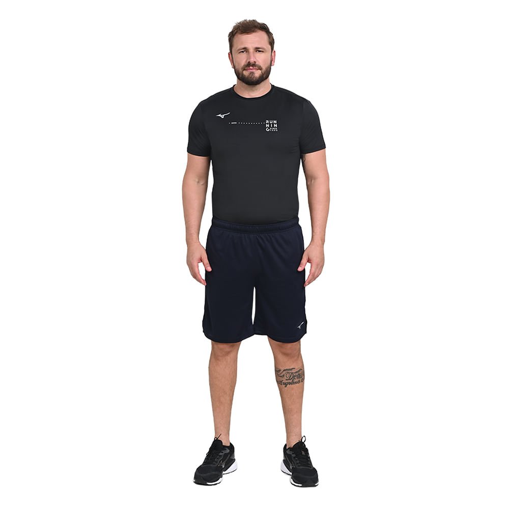Bermuda de Treino Masculina Mizuno Root Mesh Azul 4