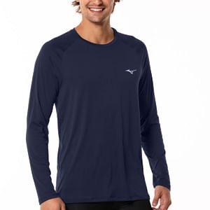 Camiseta Manga Longa de Treino Masculina Mizuno Pro Uv +50