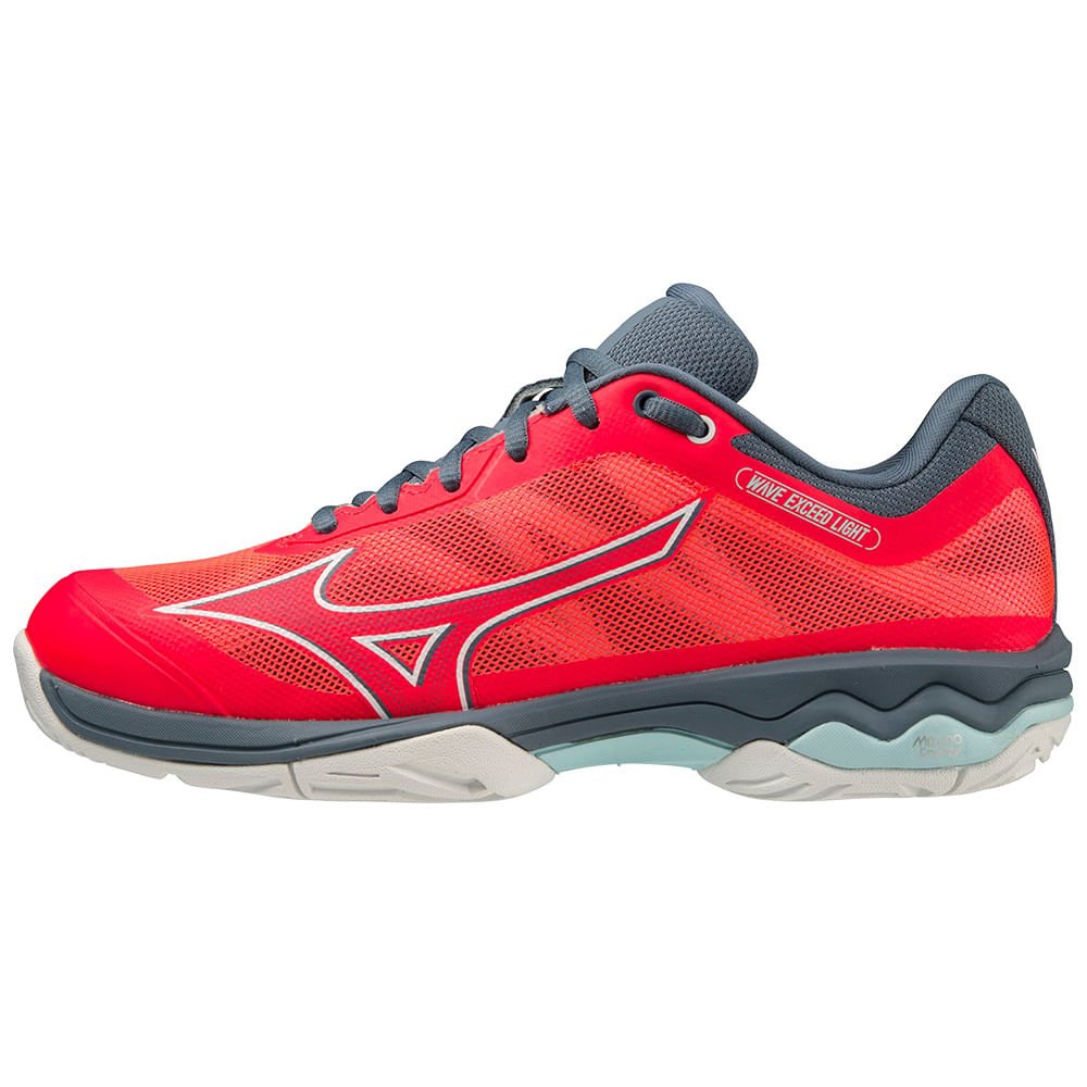 Tênis de Tennis Feminino Mizuno Wave Exceed Light All Court Vermelho/Cinza 5