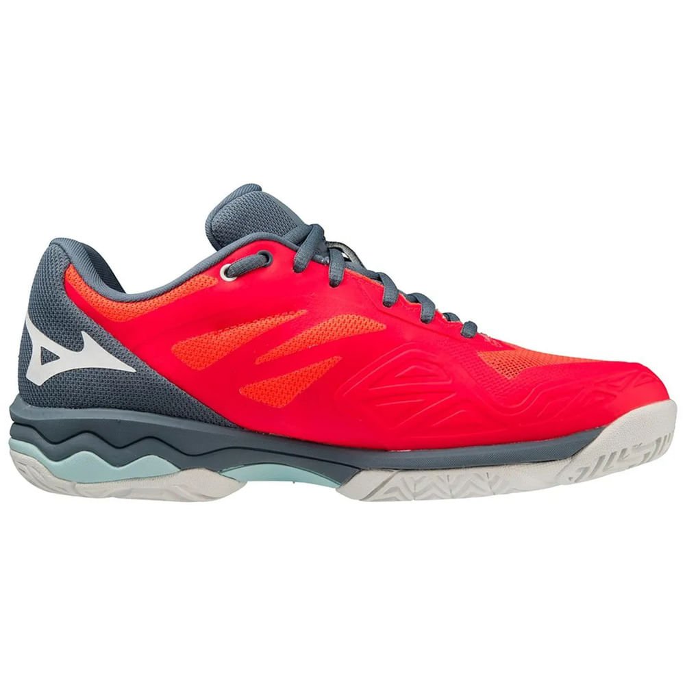 Tênis de Tennis Feminino Mizuno Wave Exceed Light All Court Vermelho/Cinza 1