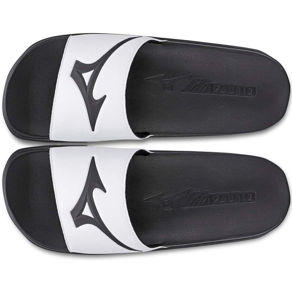 Chinelo Unissex Mizuno Basic Preto/Branco 2
