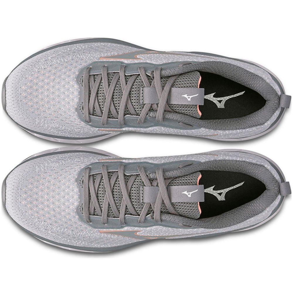 Tênis de Corrida Feminino Mizuno Wave Way 3 Cinza 2