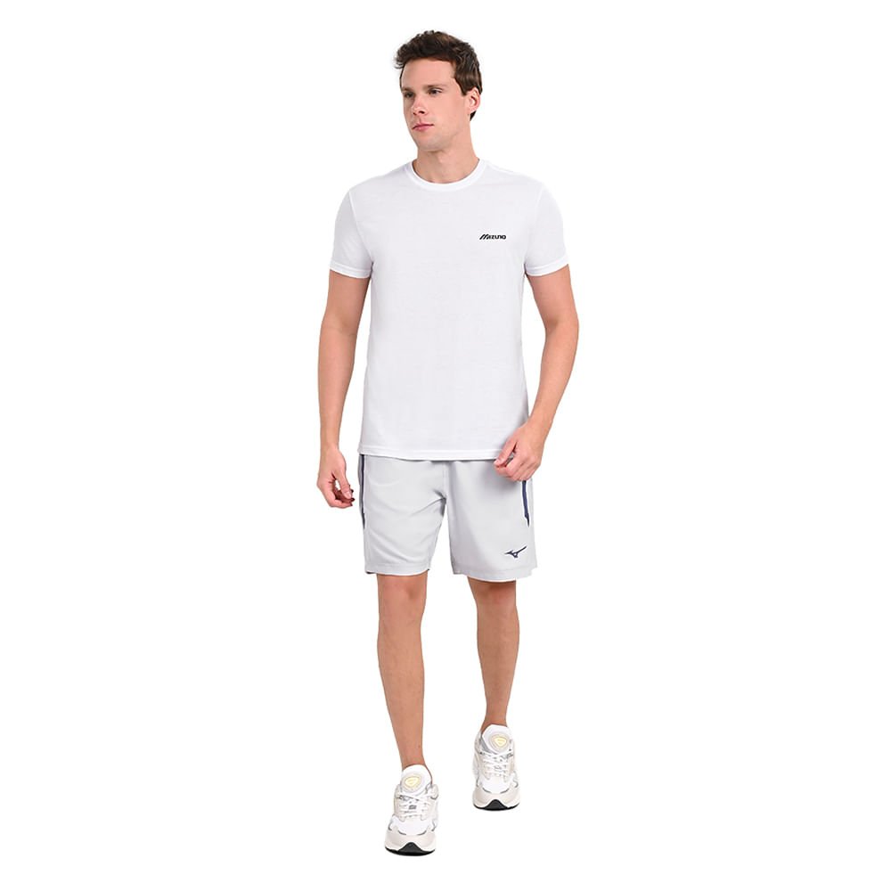 Camiseta Casual Masculina Mizuno Basic Logo Branco 3