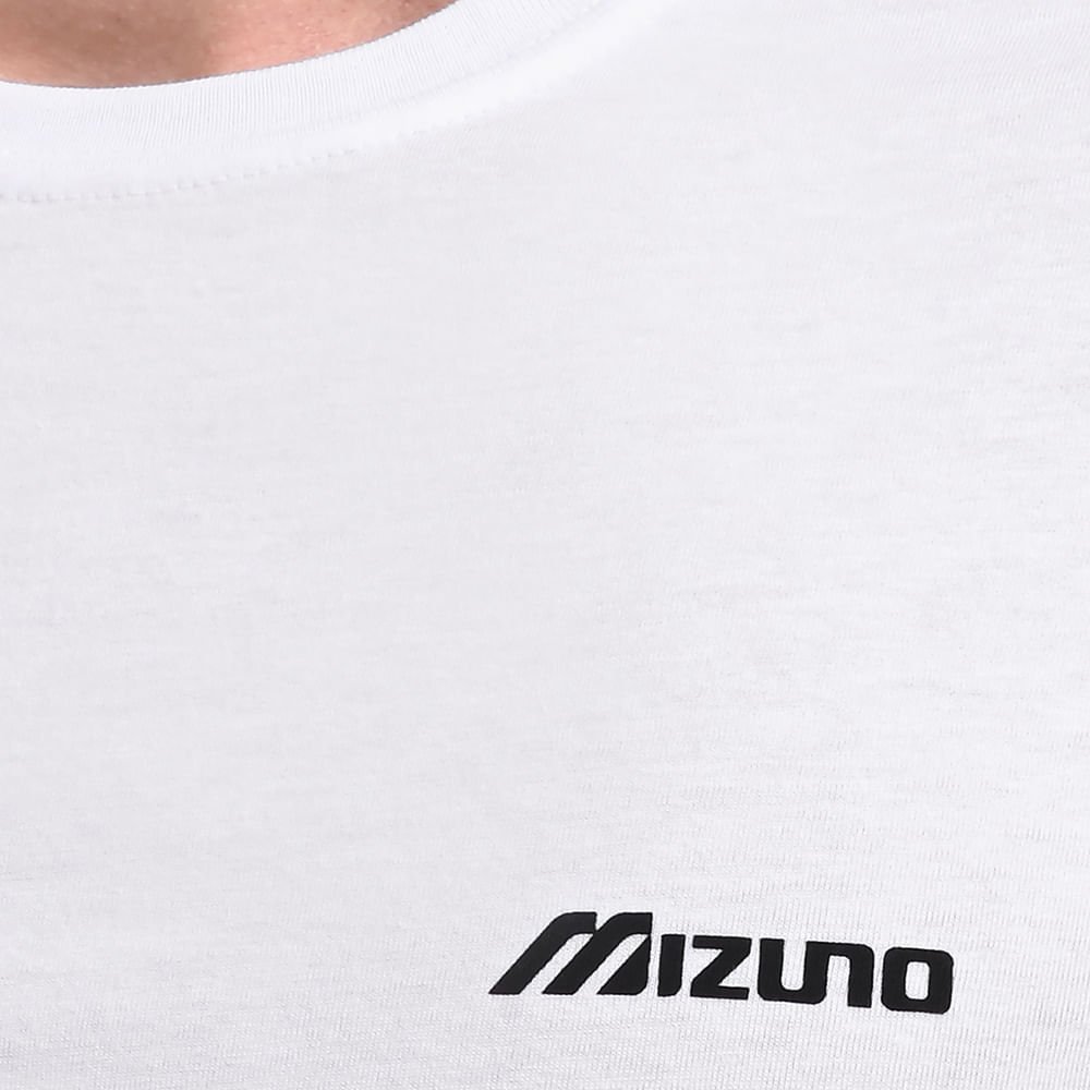 Camiseta Casual Masculina Mizuno Basic Logo Branco 5