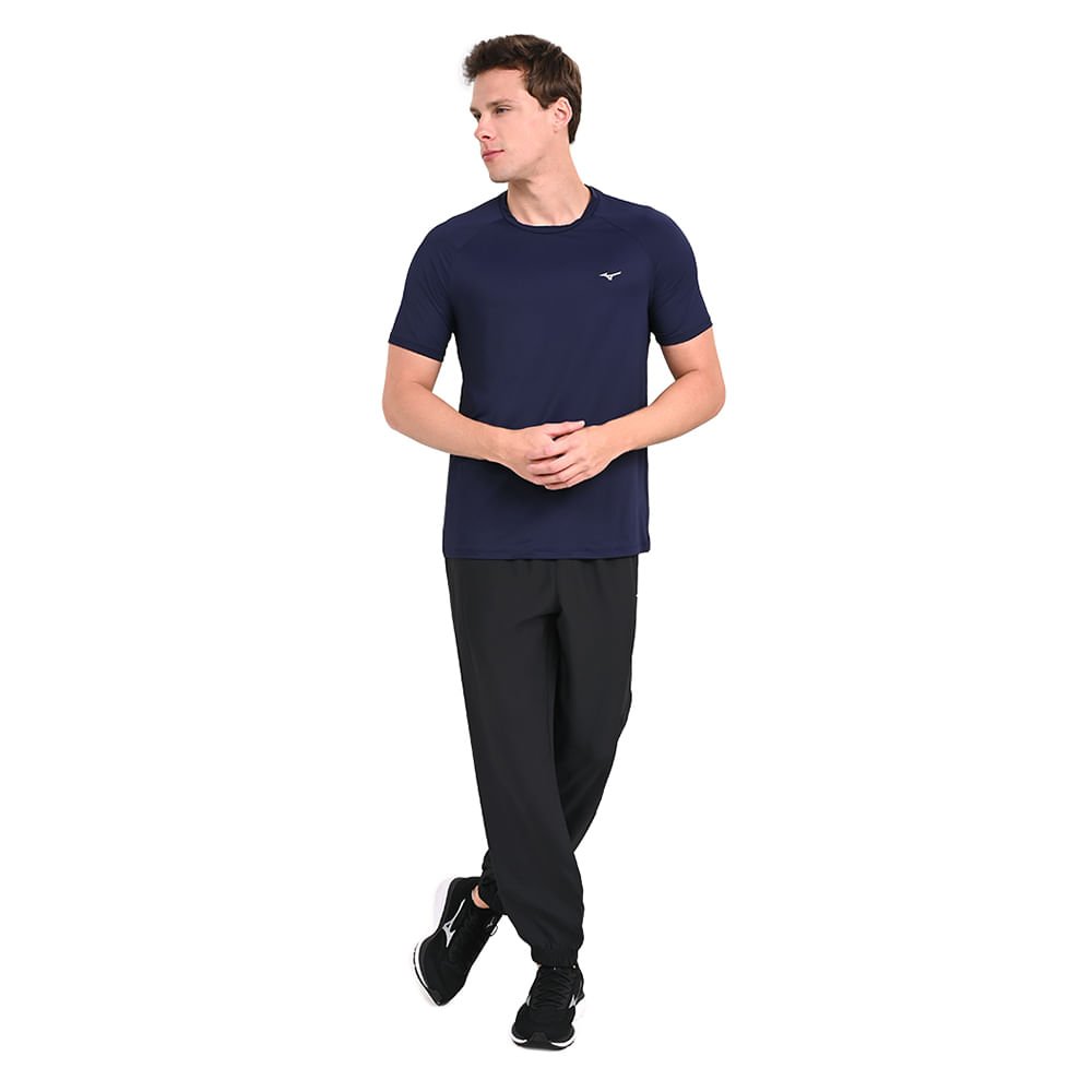 Camiseta de Corrida Masculina Mizuno Pro Uv Azul 4