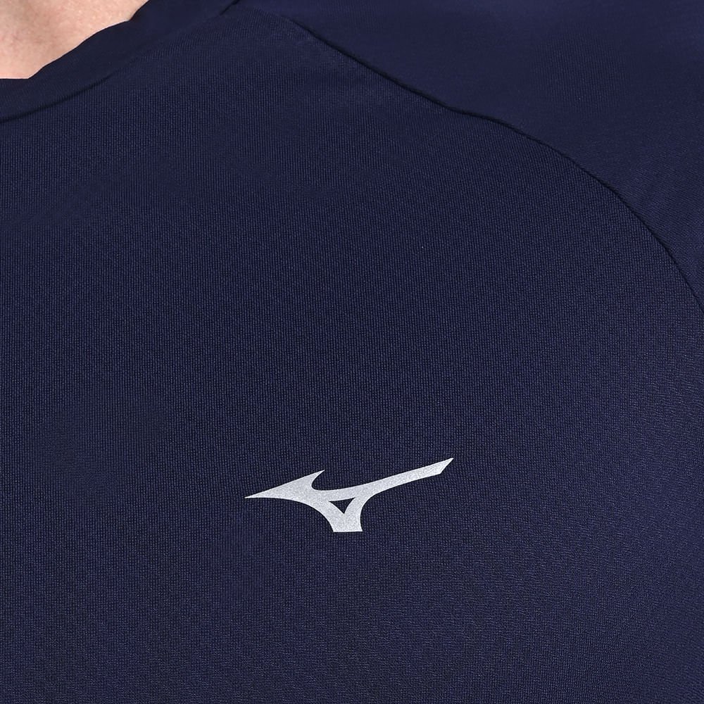 Camiseta de Corrida Masculina Mizuno Pro Uv Azul 5