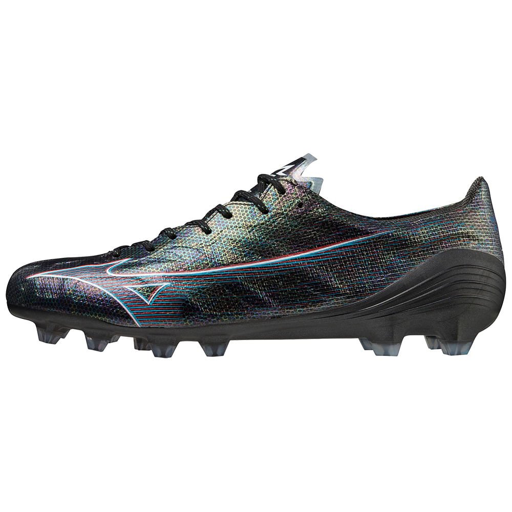 Chuteira de Campo Masculina Mizuno Alpha Japan Branco/Dourado