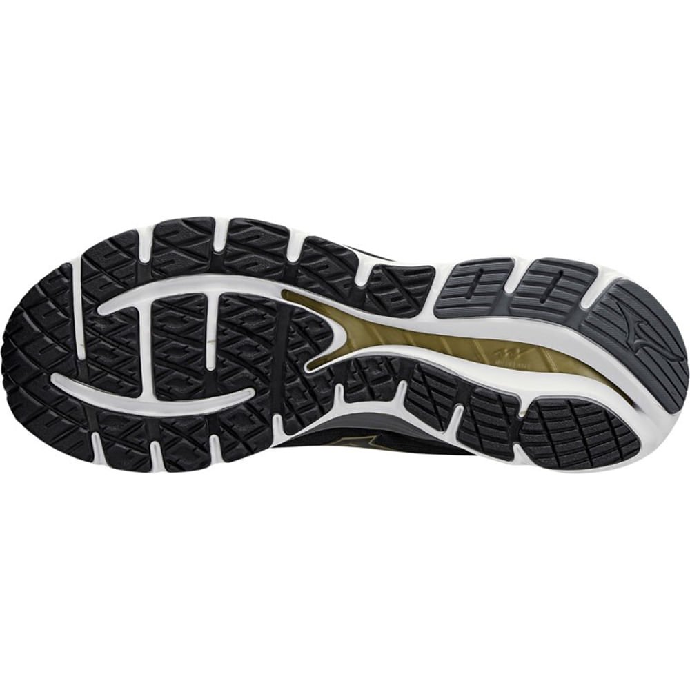 Tênis de Corrida Masculino Mizuno Wave Dynasty 5 Preto/Dourado 5