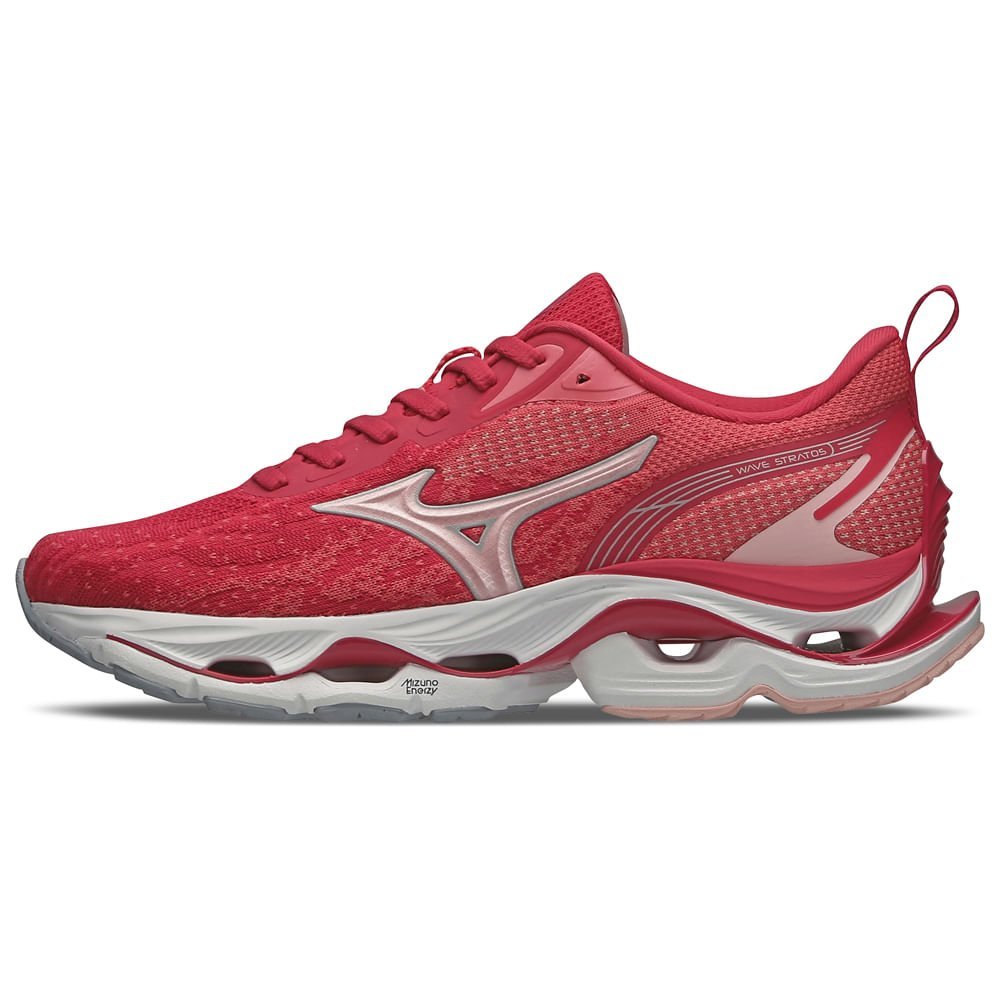 Tênis de Corrida Feminino Mizuno Wave Stratos Vermelho 1