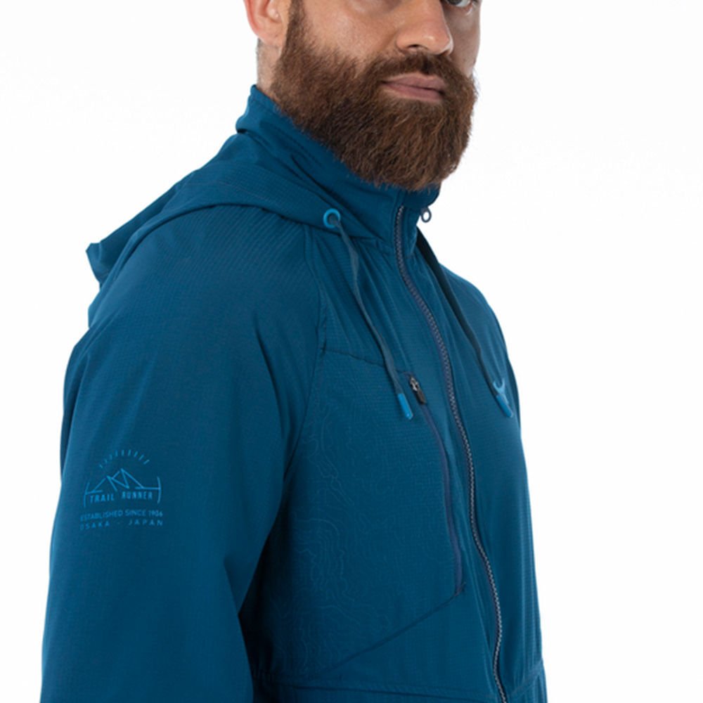 Jaqueta de Treino Masculina Mizuno Trail Azul 4