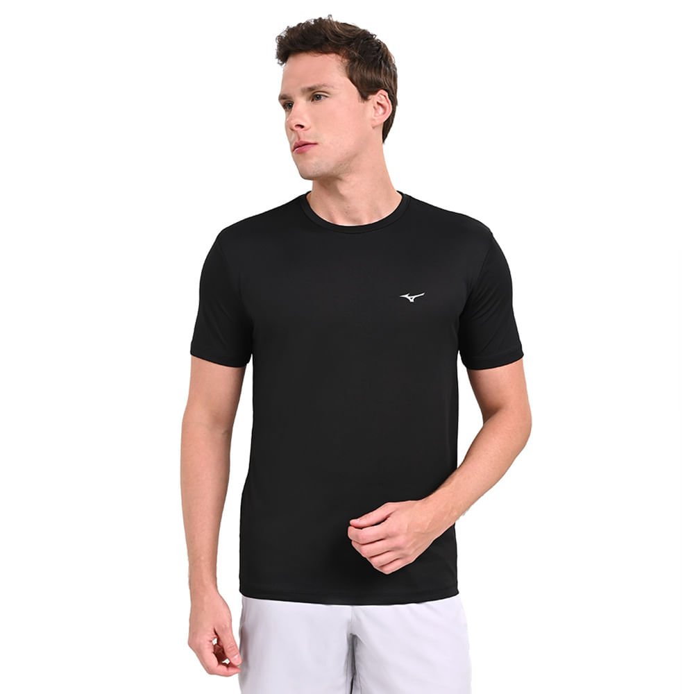Camiseta de Corrida Masculina Mizuno Nirvana New Preto 2