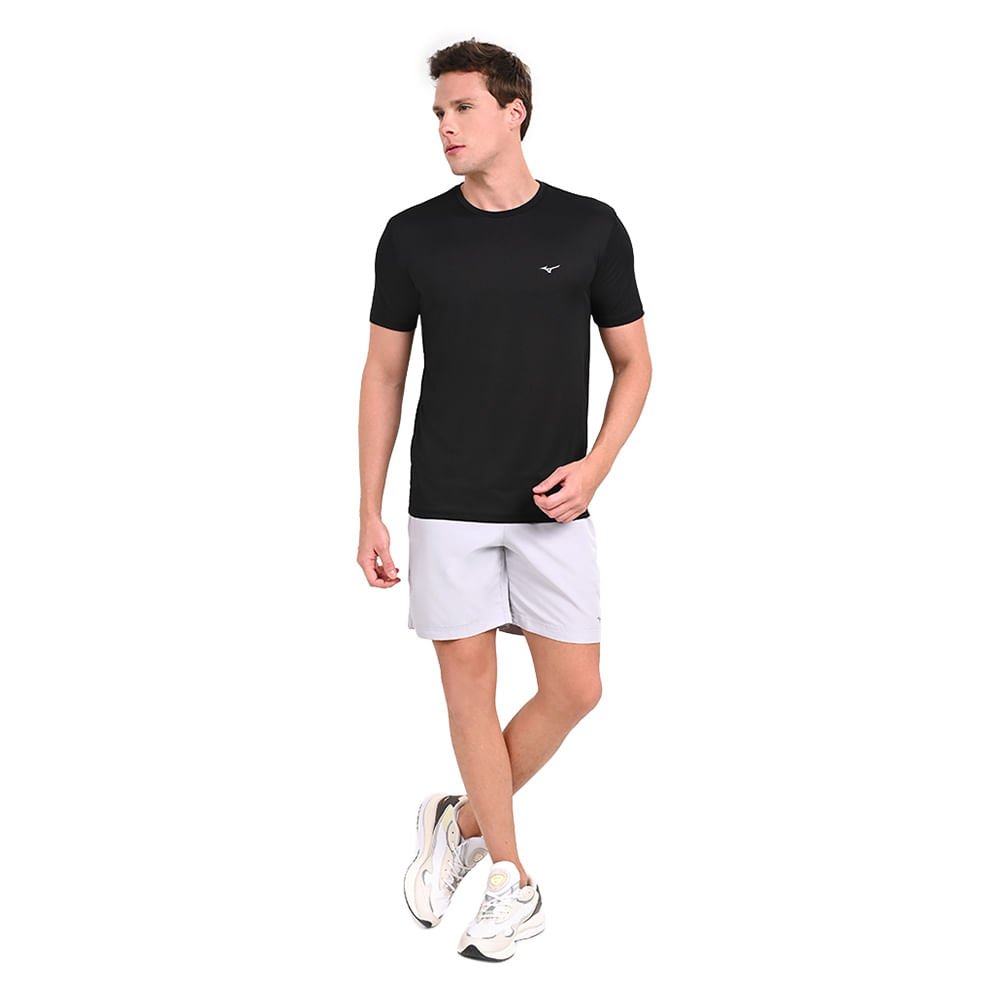 Camiseta de Corrida Masculina Mizuno Nirvana New Preto 4