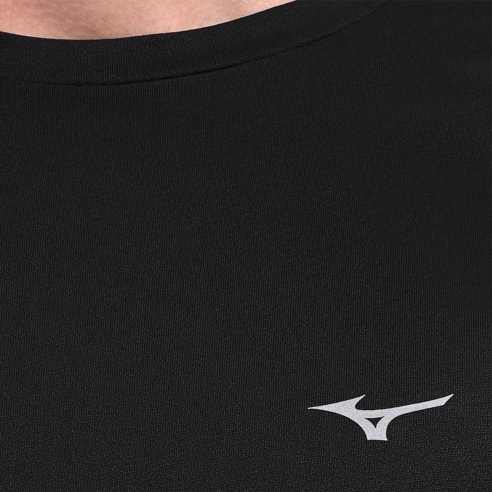 Camiseta de Corrida Masculina Mizuno Nirvana New Preto 5