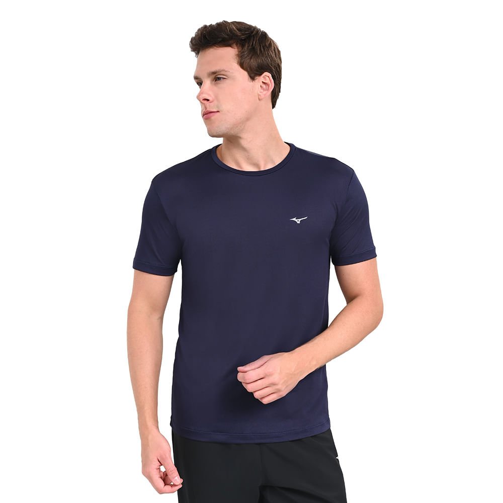 Camiseta de Corrida Masculina Mizuno Nirvana New Azul 2