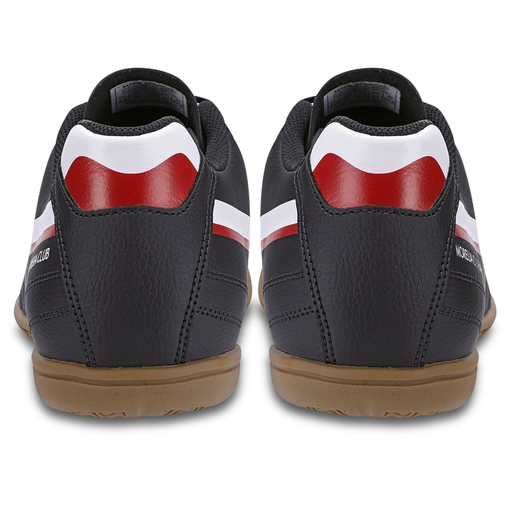Chuteira Futsal Masculina Mizuno Morelia Club IN Preto/Branco/Vermelho 4