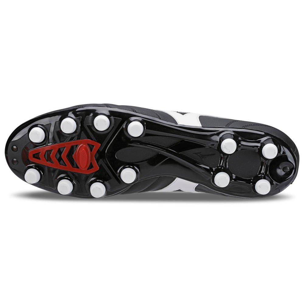 Chuteira de Campo Masculina Mizuno Morelia Classic MD Preto/Branco/Vermelho 2