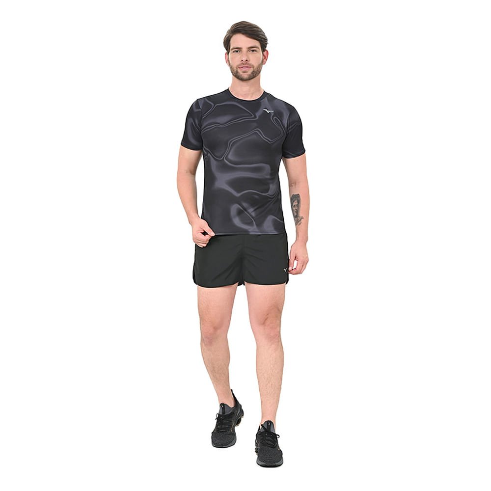 Camiseta de Corrida Masculina Mizuno Core Graphic Preto 4