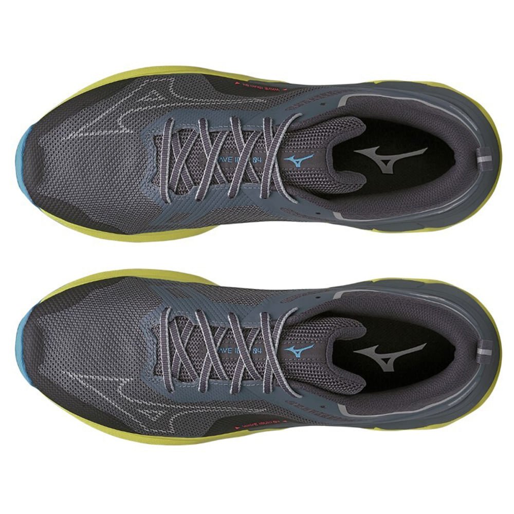 Tênis de Trilha Masculino Mizuno Wave Ibuki 4 Cinza/Verde/Azul 2