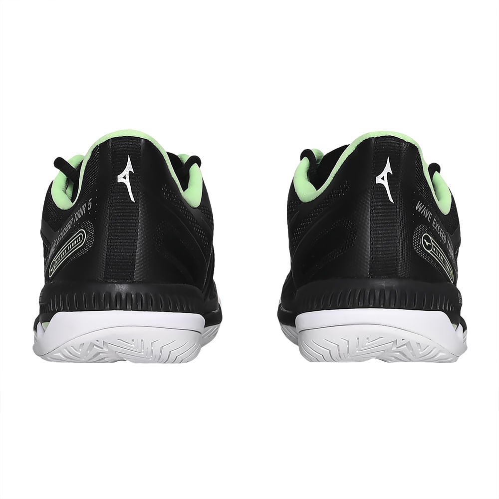 Tênis de Tennis Mizuno Wave Exceed Tour 5 All Court Preto/Verde 4