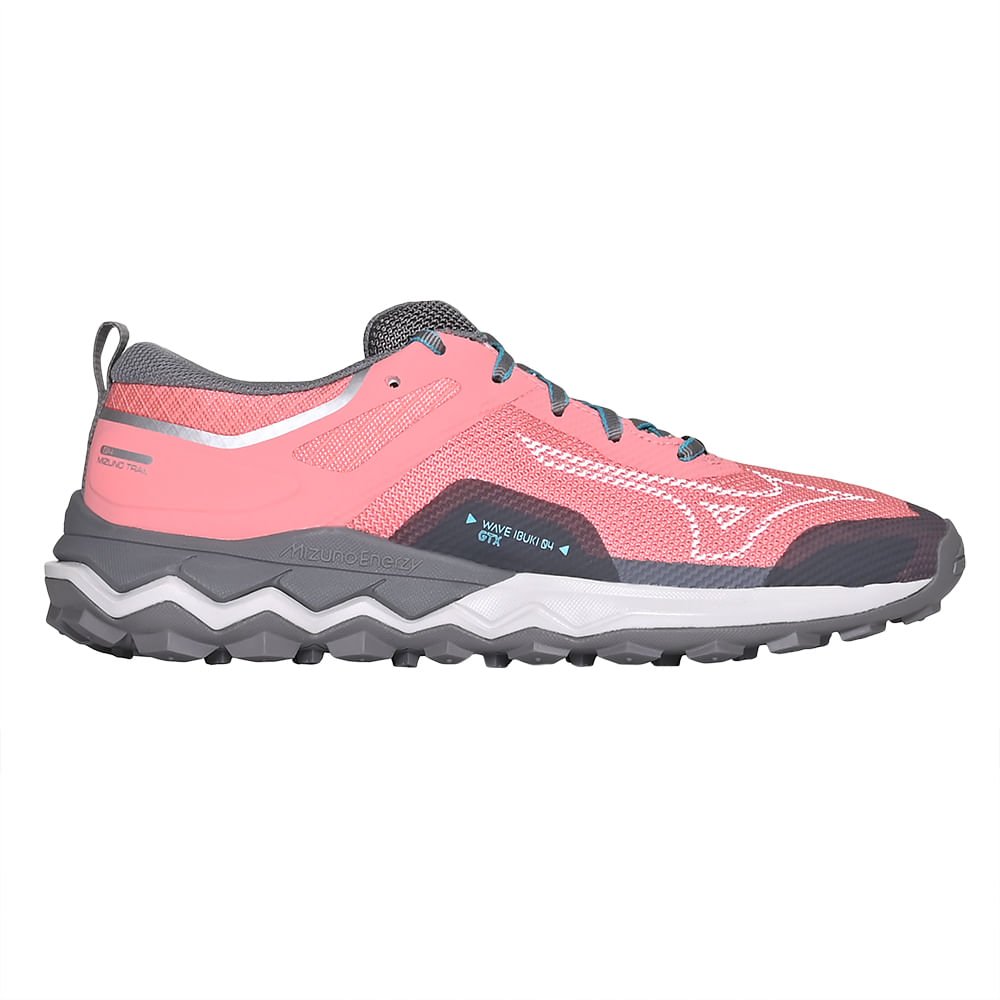 Tênis de Trilha Feminino Mizuno Wave Ibuki 4 GTX Rosa/Cinza 4