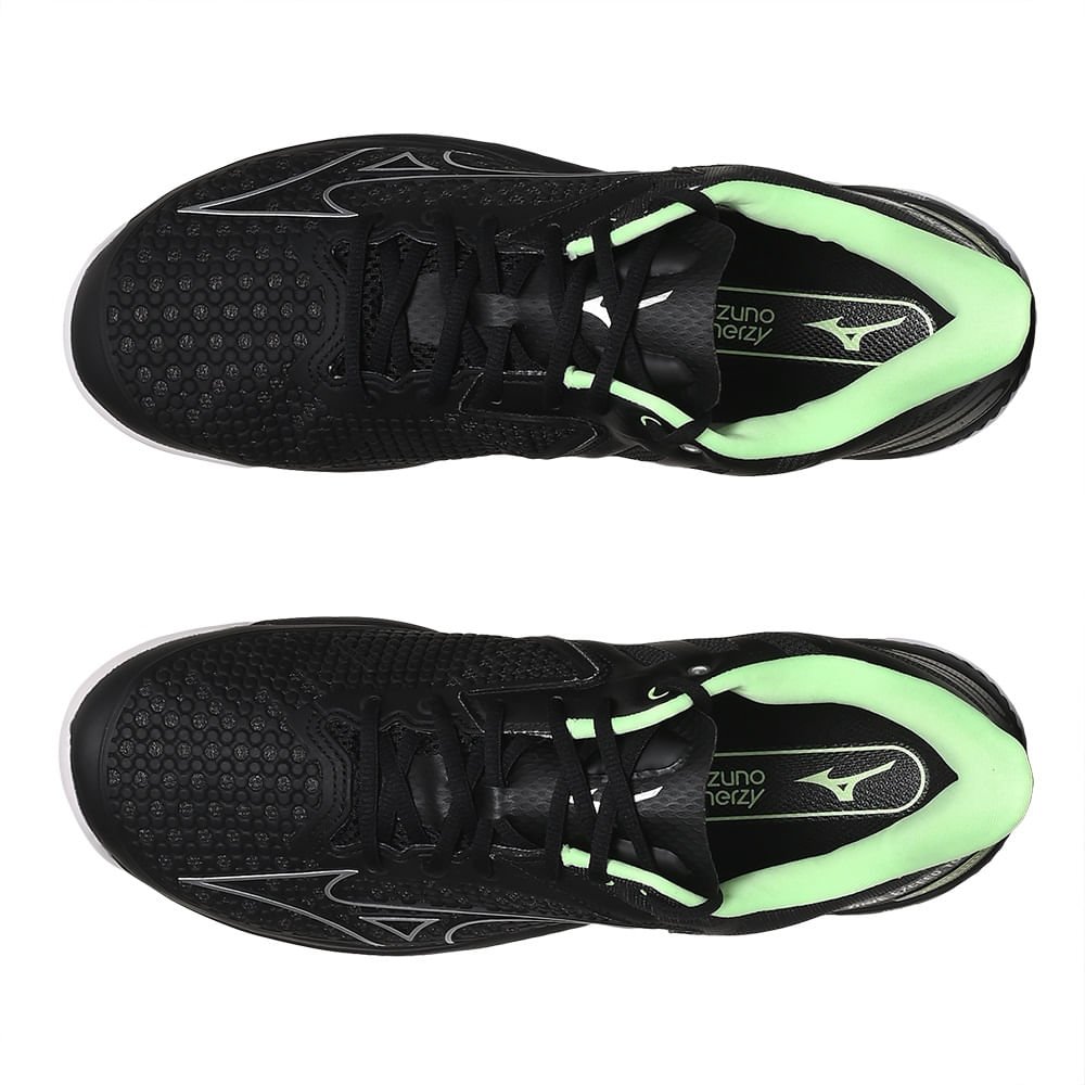 Tênis de Tennis Unissex Mizuno Exceed Tour 5 Clay Court Preto/Verde 2