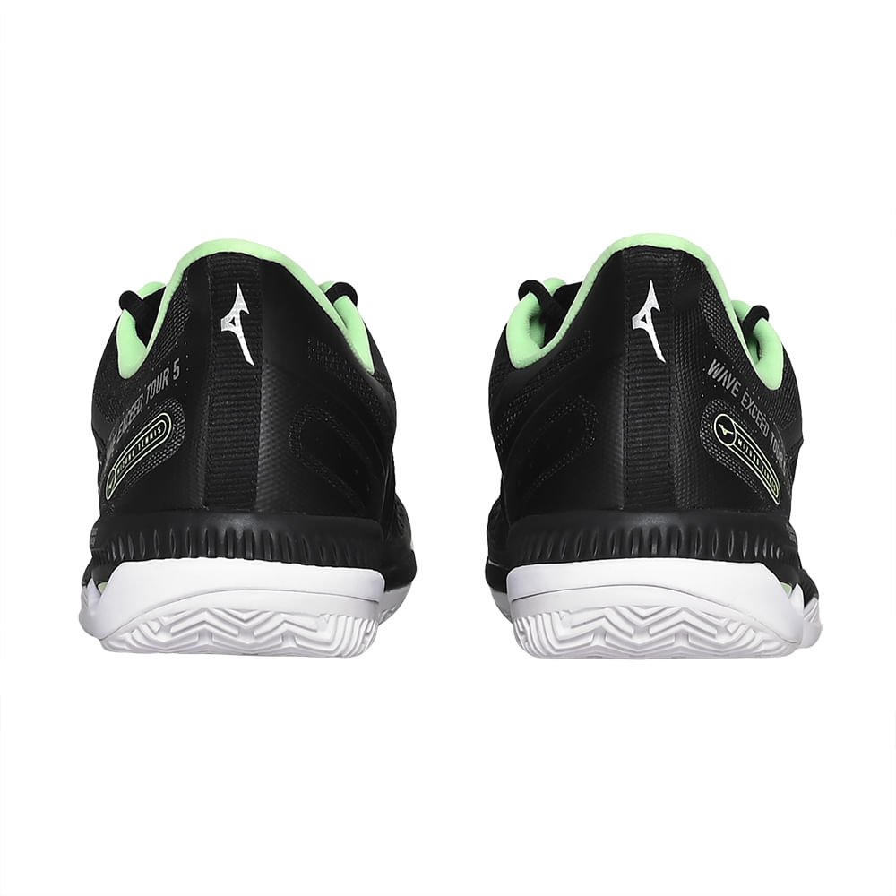 Tênis de Tennis Unissex Mizuno Exceed Tour 5 Clay Court Preto/Verde 4
