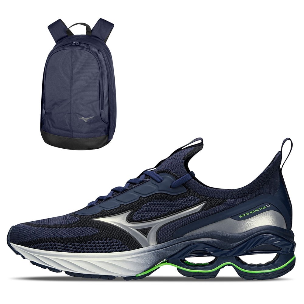 Tênis Mizuno Wave Invictus 4 Unissex Azul 1