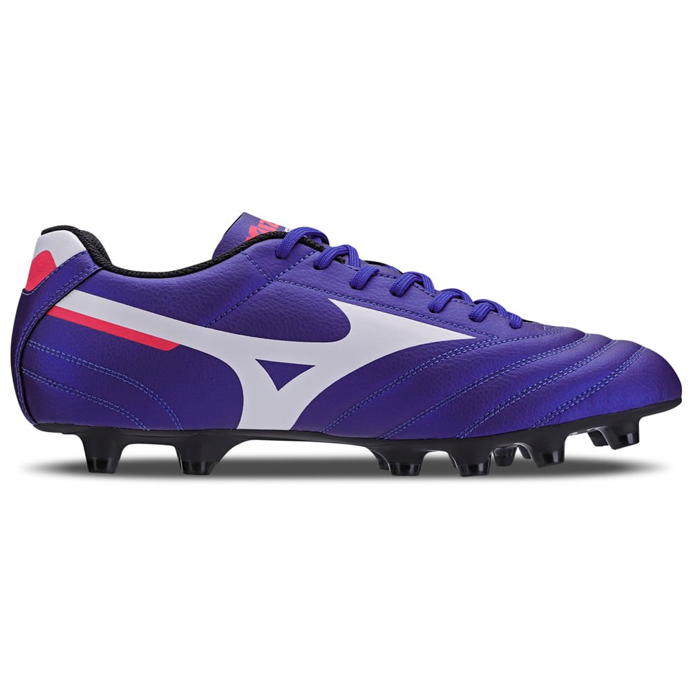 Chuteira de Campo Masculina Mizuno Morelia Club MD Azul/Branco/Vermelho 5
