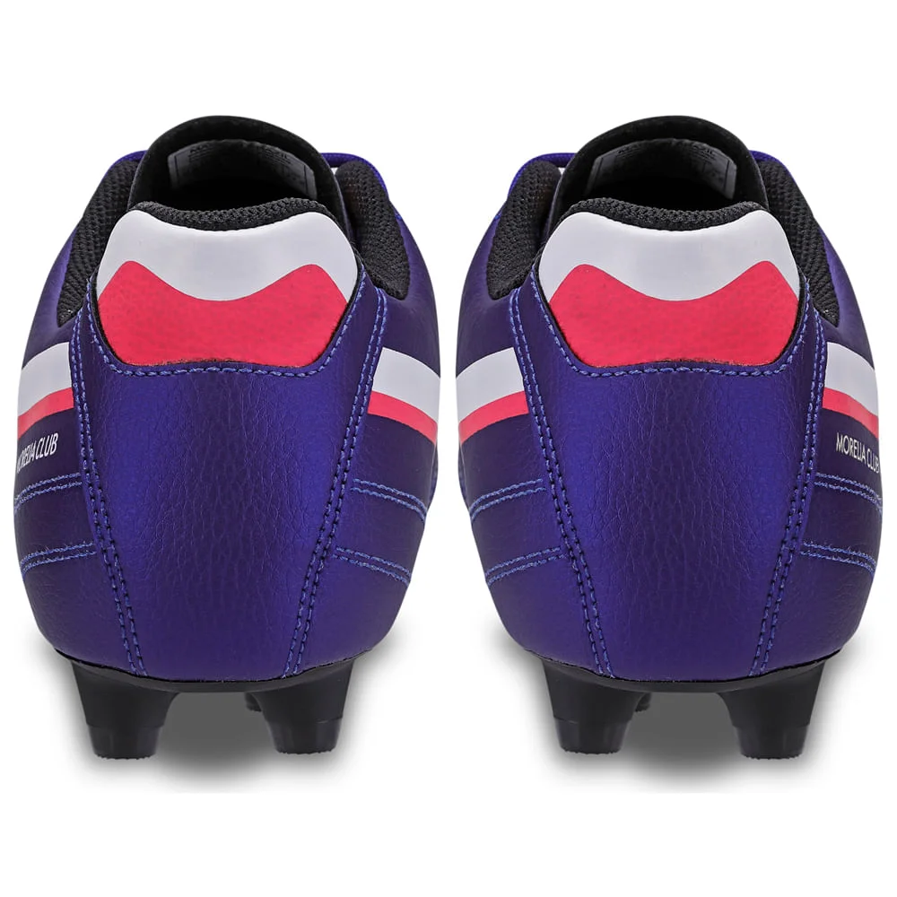 Chuteira de Campo Masculina Mizuno Morelia Club MD Azul/Branco/Vermelho 4