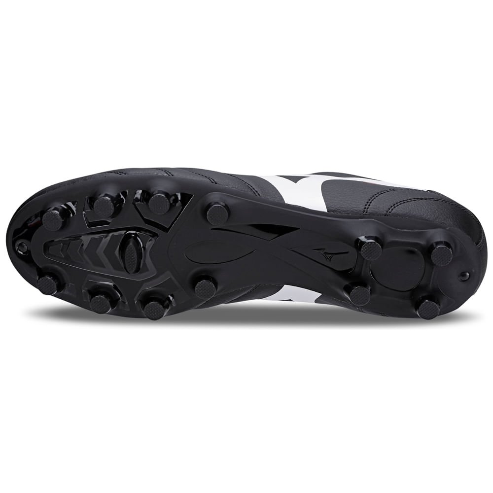 Chuteira de Campo Masculina Mizuno Morelia Club MD Preto/Branco/Vermelho 2