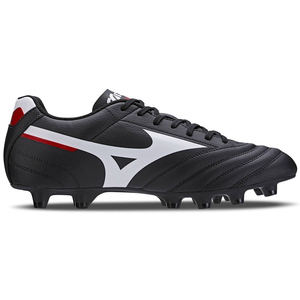 Chuteira de Campo Masculina Mizuno Morelia Club MD Preto/Branco/Vermelho 5