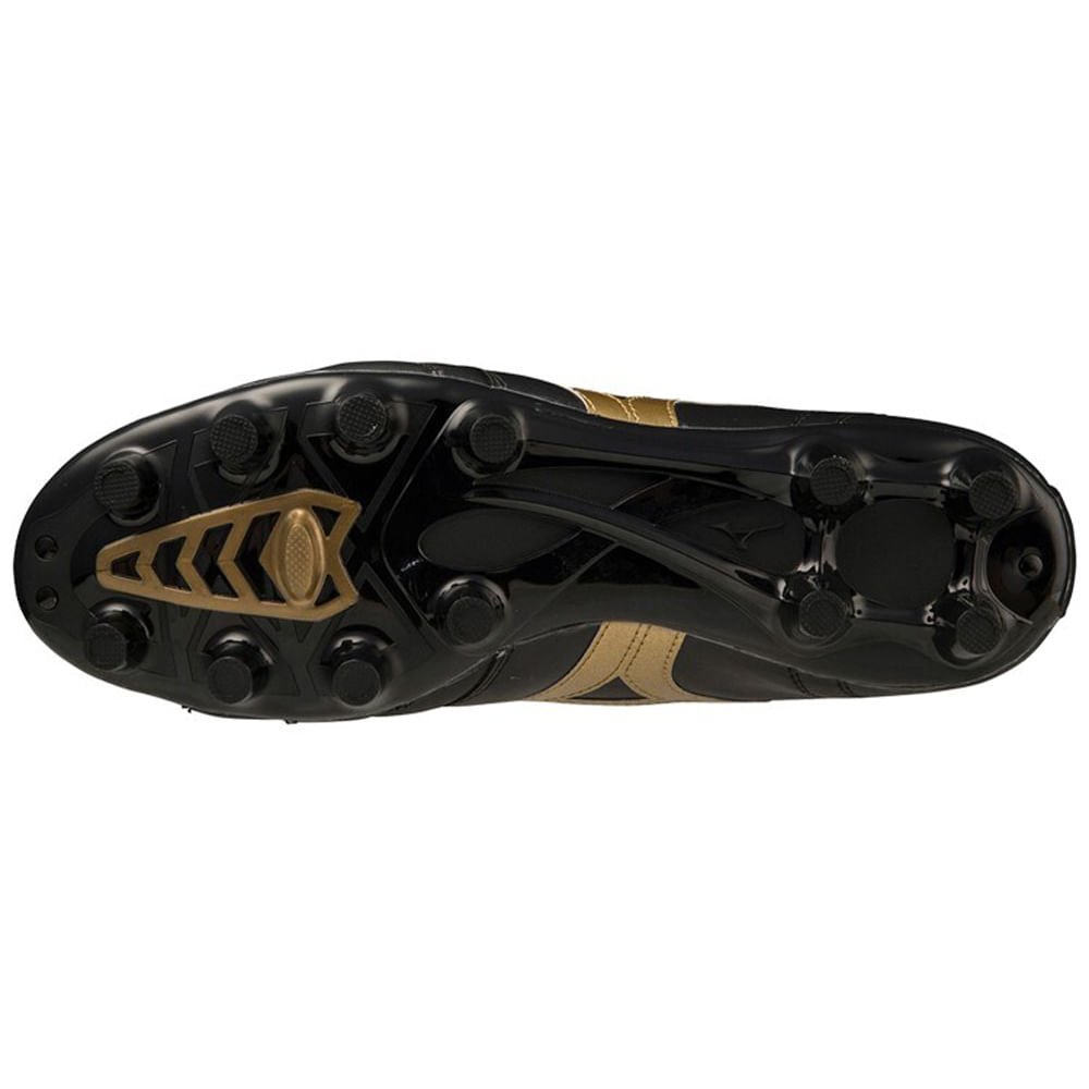 Chuteira de Campo Masculina Mizuno Morelia II Pro Preto/Dourado 2