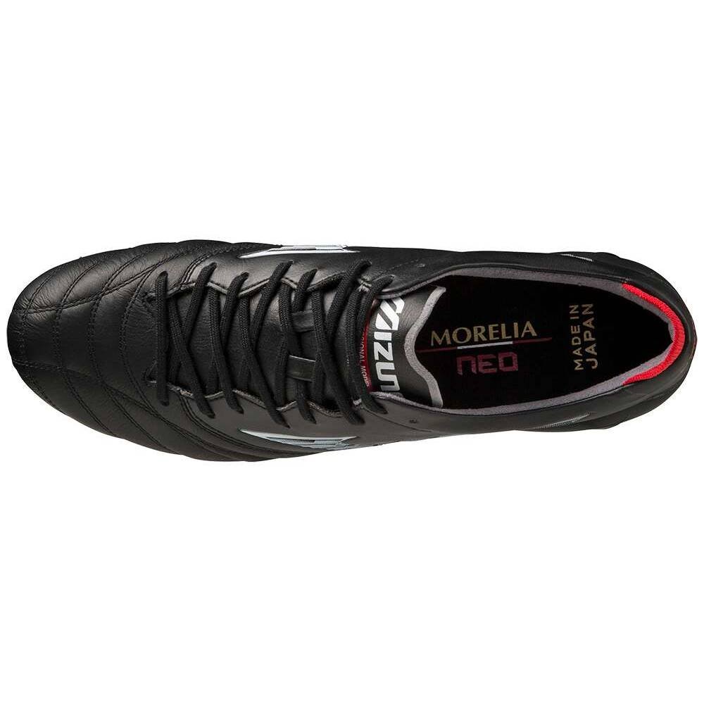 Chuteira de Campo Masculina Mizuno Morelia Neo IV Japan Preto/Branco/Vermelho 3