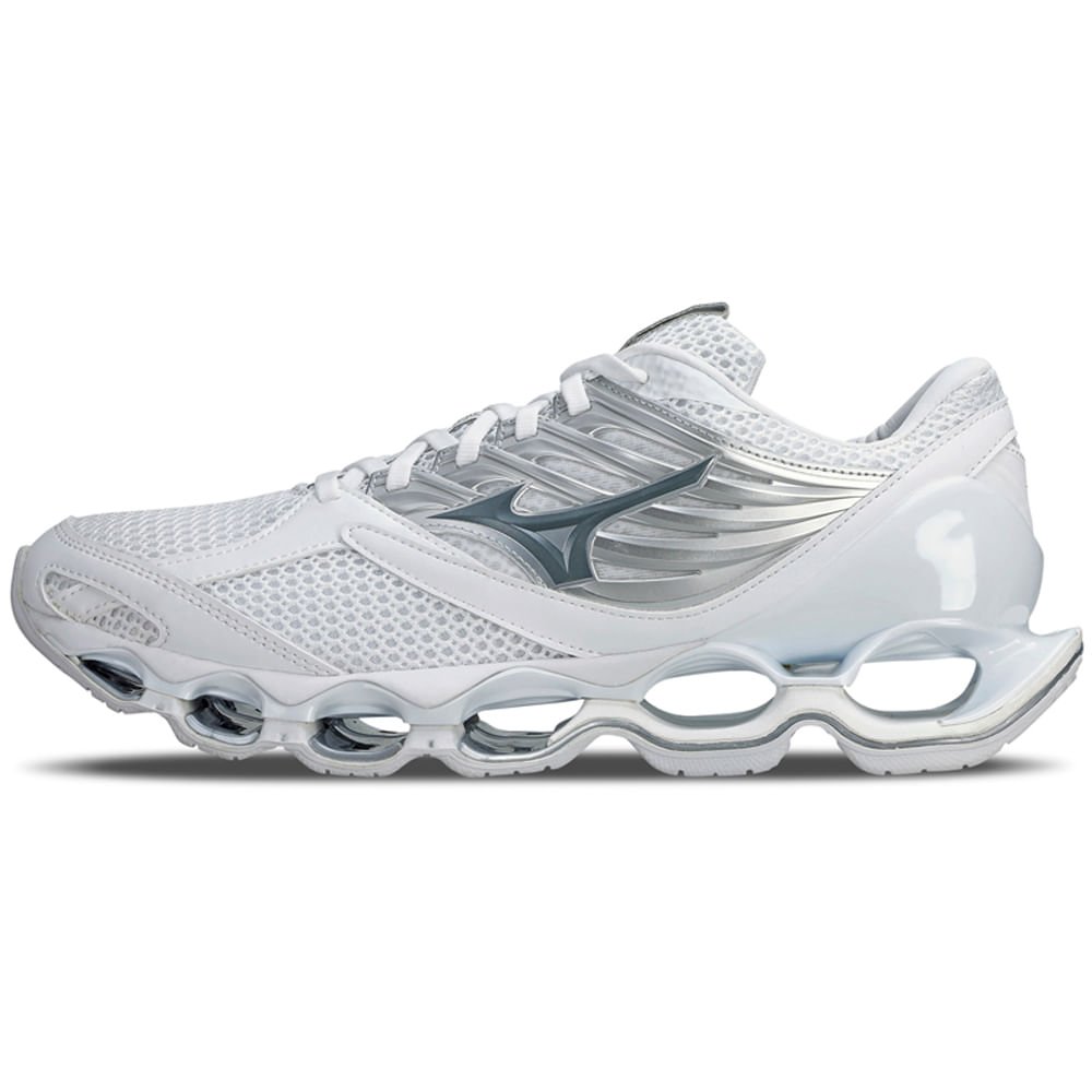 Tênis Unissex Mizuno Wave Prophecy 13-S Branco/Prata 1