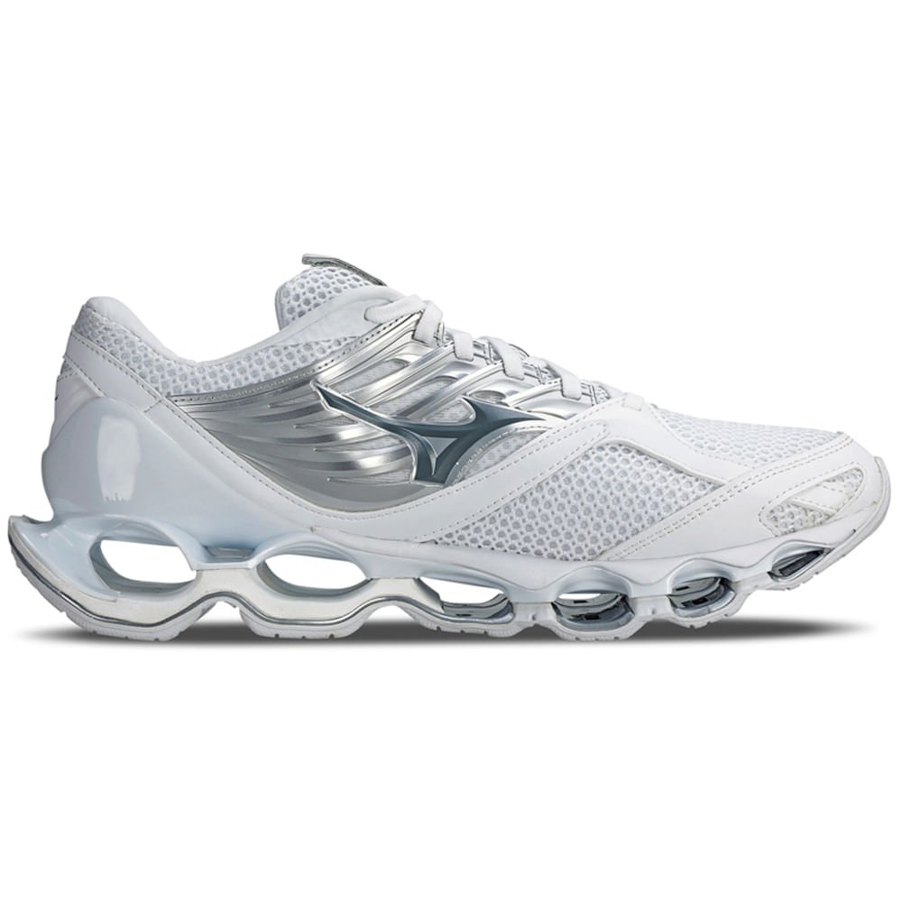 Tênis Unissex Mizuno Wave Prophecy 13-S Branco/Prata 4