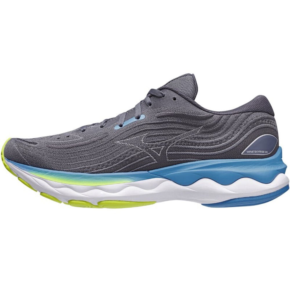 Tênis de Corrida Masculino Mizuno Wave Skyrise 4 Cinza 1