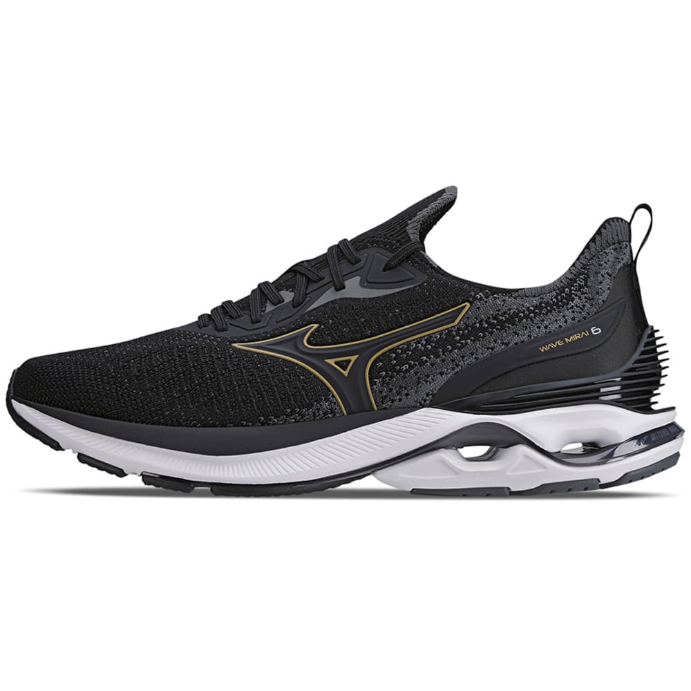 Tênis de Corrida Masculino Mizuno Wave Mirai 6 Preto 1