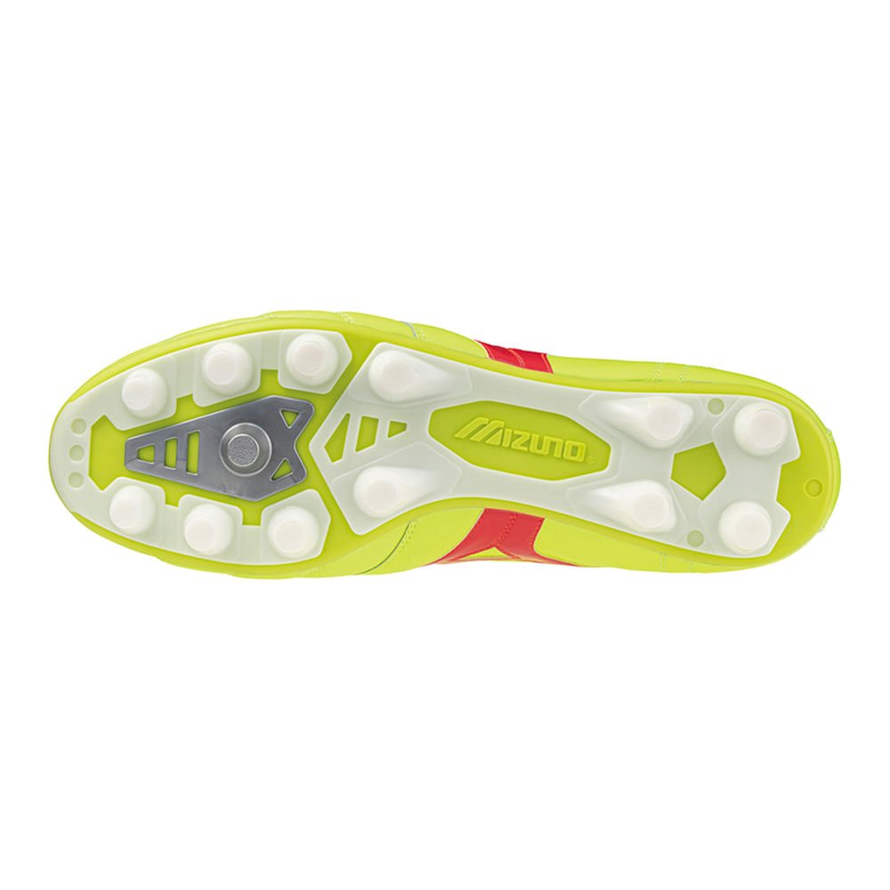 Chuteira de Campo Masculina Mizuno Morelia II Elite Amarelo/Vermelho 2