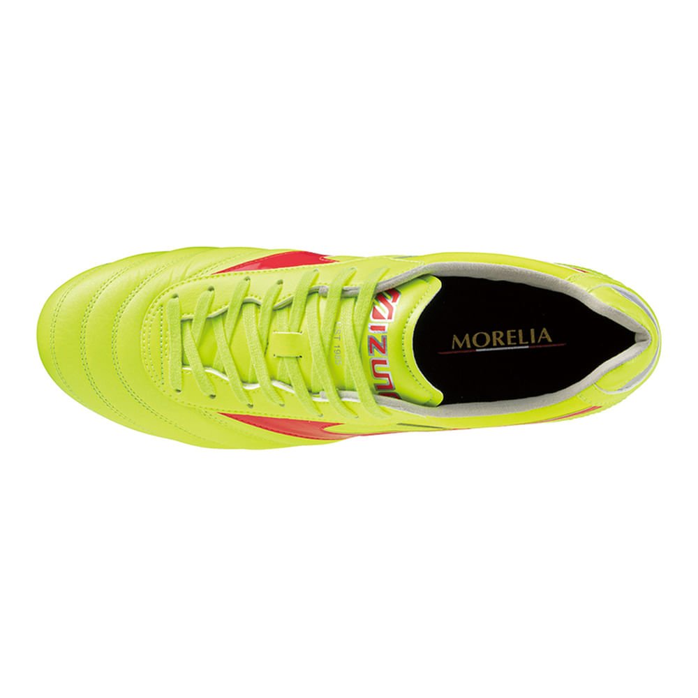 Chuteira de Campo Masculina Mizuno Morelia II Elite Amarelo/Vermelho 3