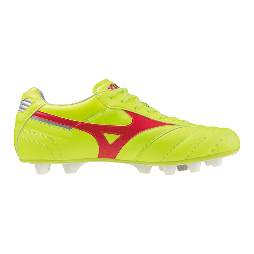 Chuteira de Campo Masculina Mizuno Morelia II Elite Amarelo/Vermelho 5