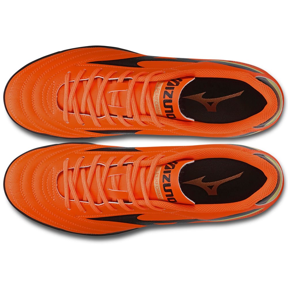 Chuteira Society Masculina Mizuno Morelia Club AS Laranja/Preto 4